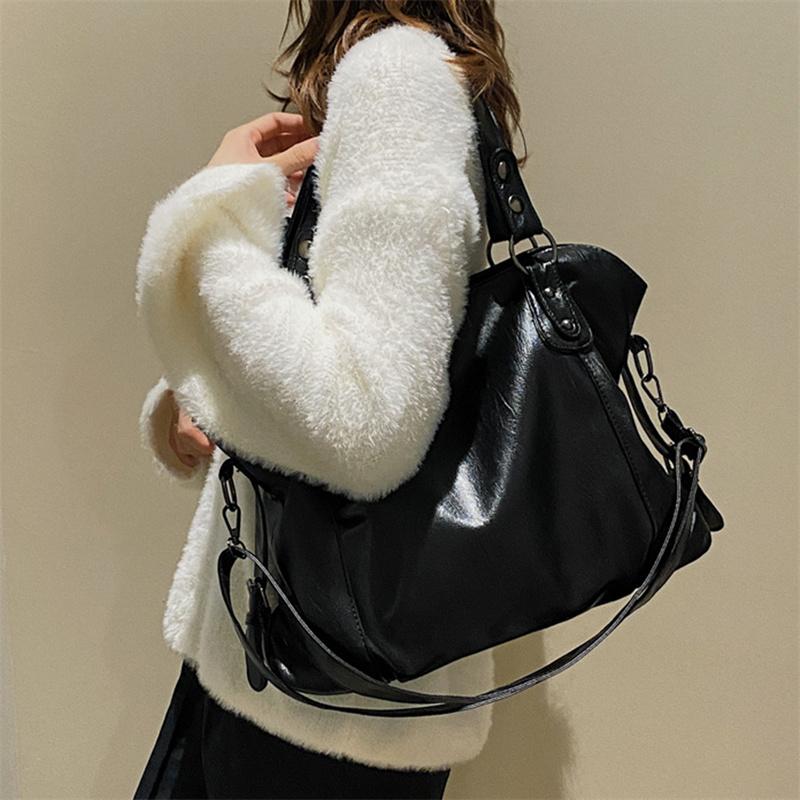Classy Soft Leather Large Women's Bags New High Capacity Shoulder Bag Fashion Female Commuter Bag Big Shopper Tote Handbag