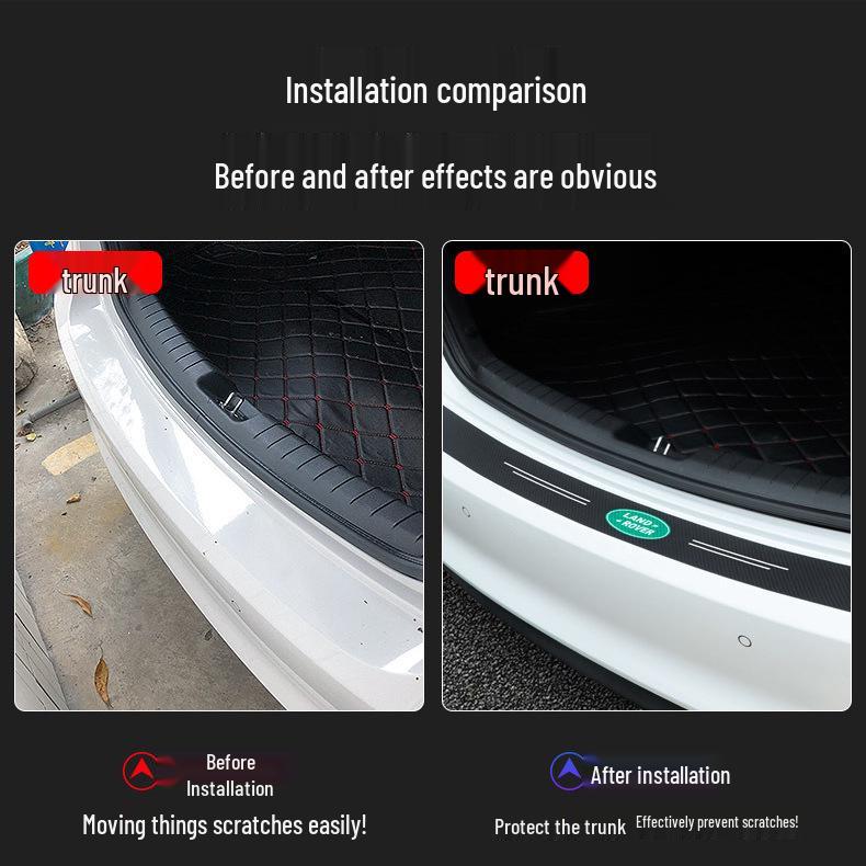 Carbon Fiber Pattern Car Sill Protector & Universal Trunk Bumper Strip