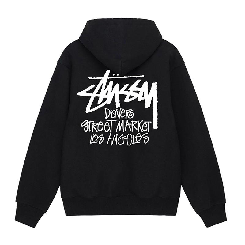 STUS American Street City Limited Letter Print Hoodie Loose Fit Winter Sweatshirt Men Women