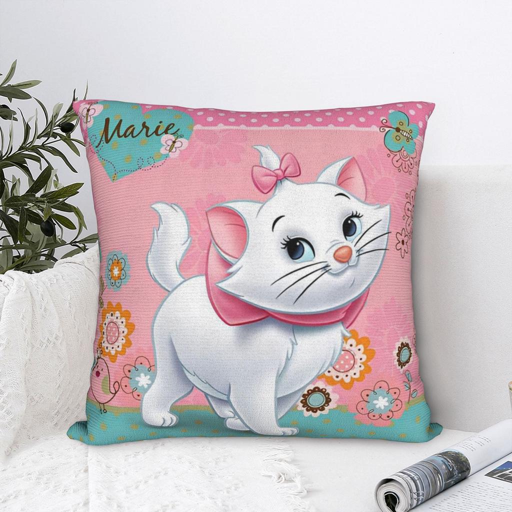Marie Katze Cartoon Kissenbezug Polyester Kissenbezug Dekorativ Kissenhülle Zuhause Dropshipping 45*45cm
