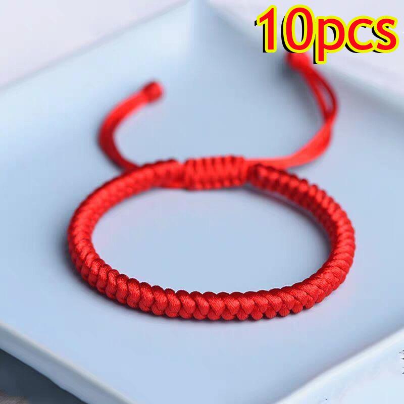 Red Rope Braided Bracelet Lucky Men Women Thread Black Bracelets Bangles Handmade Wristband Jewelry Friendship Couple Lover Gift