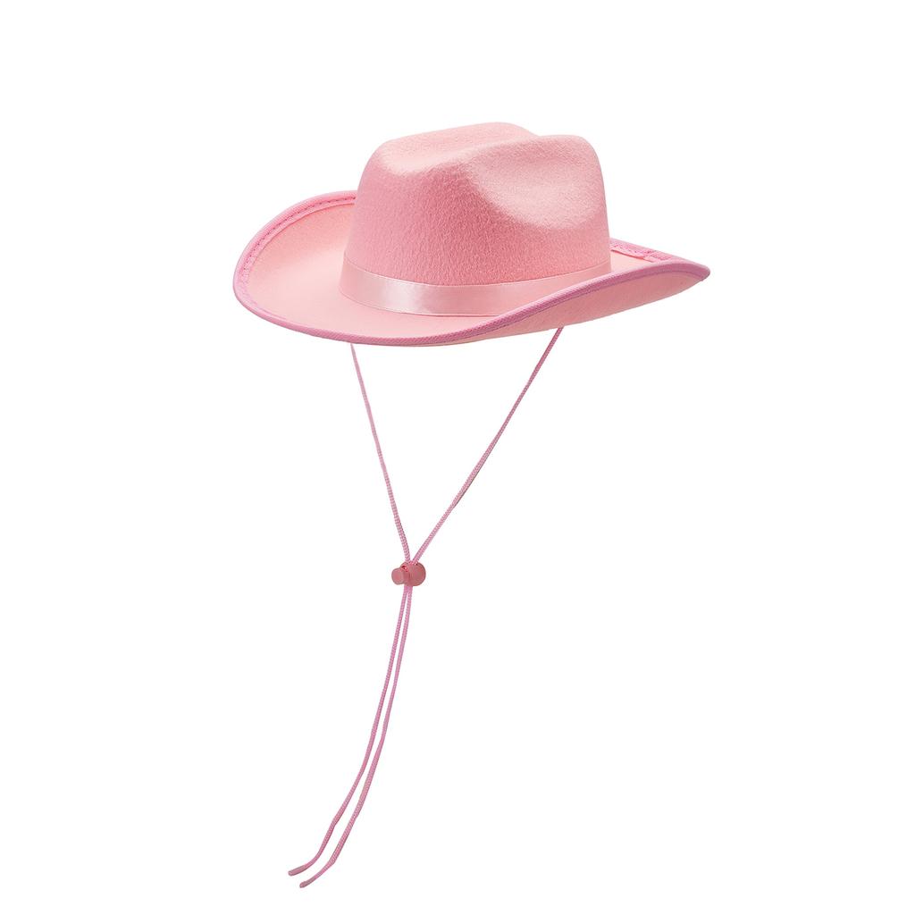 Cowboyhoeden voor Meisjes en Jongens, Brede Rand, Western Cowgirl Hoed met Verstelbaar Bandje, Kostuumaccessoires