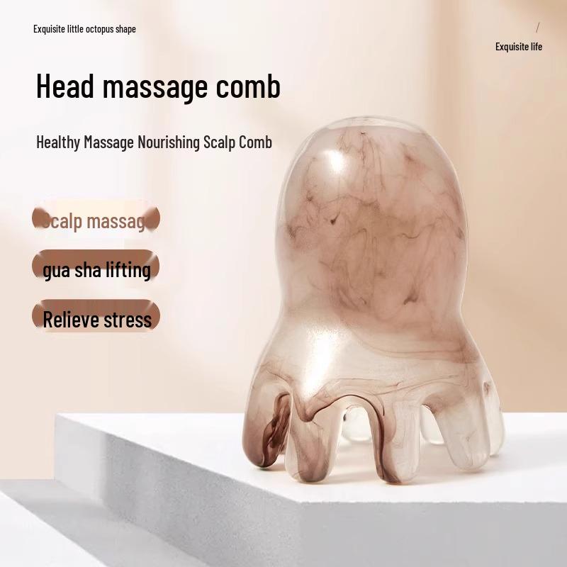Octopus Scalp Massager Comb – Portable Gua Sha Head Therapy Tool with Wide Teeth