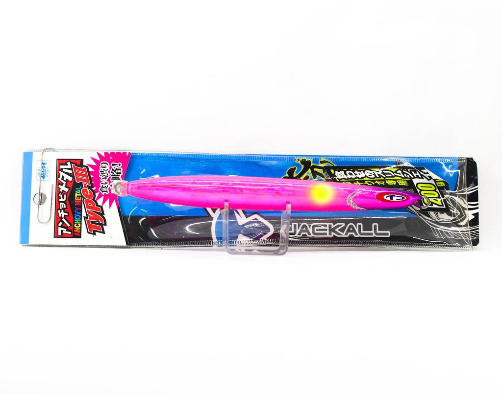 Jackall Metal Jig Anchovy Type 3 Flutter 200 grams Saber Pink (0125)