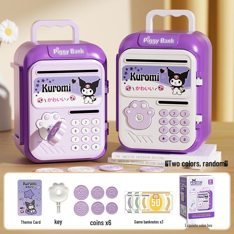 Smart Piggy Bank: Automatic Money Rolling, Fingerprint Lock, Sound & Light Features for Kids