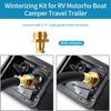 RV Camper Winterizing Kit, 16" Sprinkler Winterization Kit With Shut Off Valve, 3/4" RV Water Blowout Adapter,Air Compressor Quick Connect For