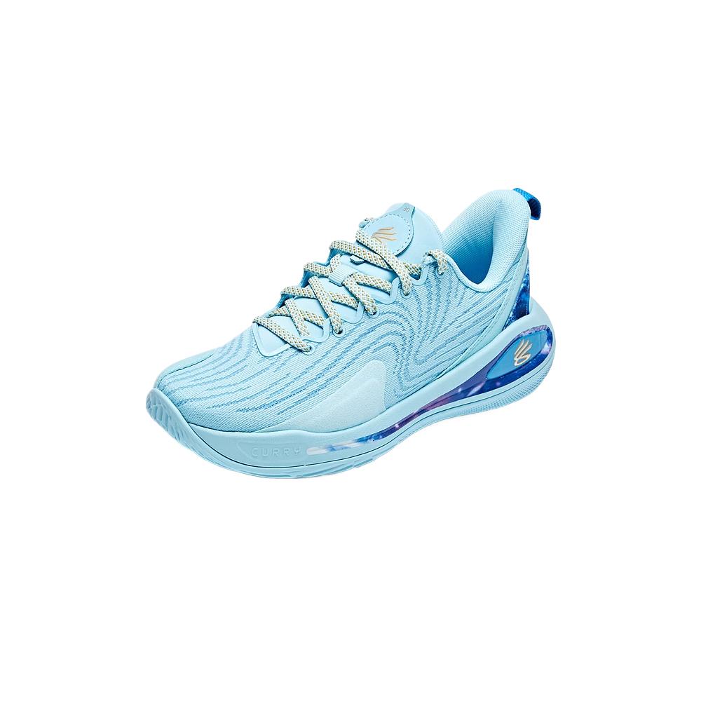 Under Armour Synthetic Leather Fabric Curry 12 Comfortable Fashionable Versatile Kids Basketball Shoes Kids Sneakers Blue 3028501