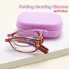 Printed Folding Anti Blue Light Reading Glasses for Women Fashionable and Convenient Eyeglasses Men Portable Eyewear +100 ~ +400