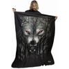Spiral Forest Wolf Fleece Double Sided Blanket