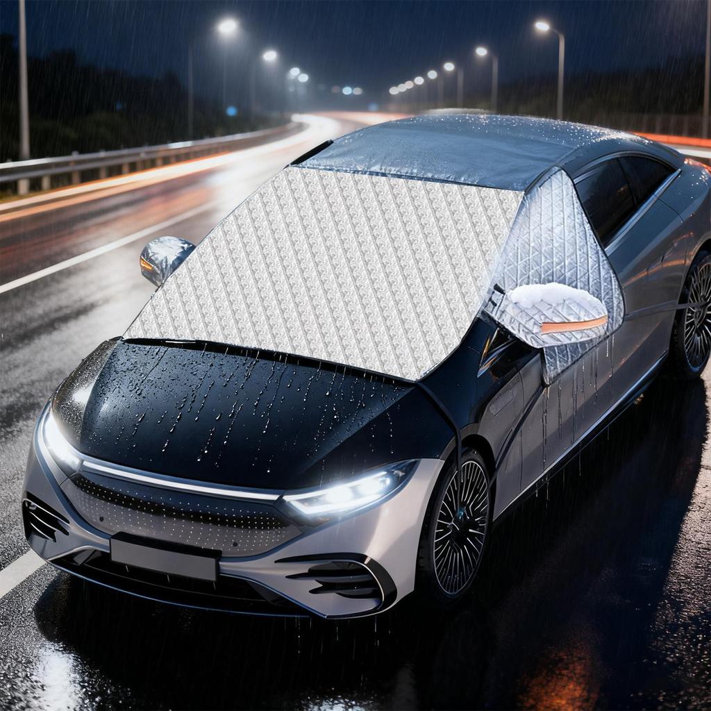 Windshield Cover For Snow Magnetic Windscreen Protector Front Windshield Anti-Snow Block For Winter Snowy Days Freezing Rain