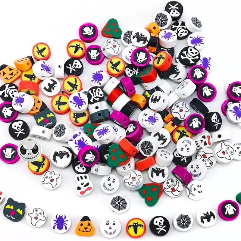 10mm Polymer Clay Beads - Fruit, Animal, Smiley Face Designs for DIY Jewelry Accessories