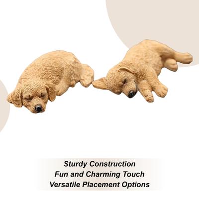 Dashboard Figurines For Car Sleeping Dog Shape Desk Decoration Auto Dashboard Ornaments For Drivers Collectors Office Home Road