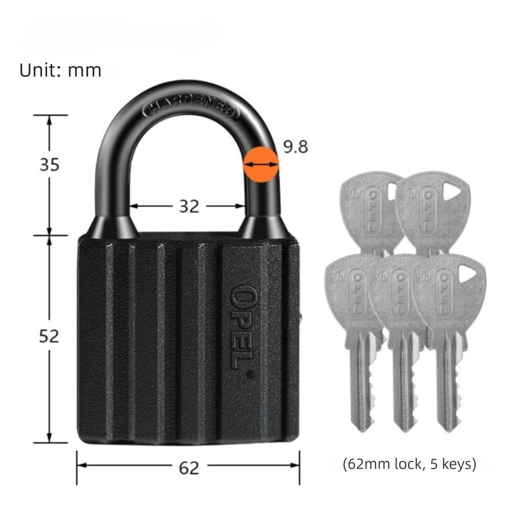 Durable Metal Heavy Duty Padlock Waterproof Safely Anti-theft Padlock with Keys Rust Proof Gate Locks Backpack
