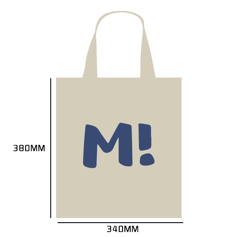 Muji Custom Logo Canvas Tote Bag - High Quality 3D Film Coated Cotton Bag