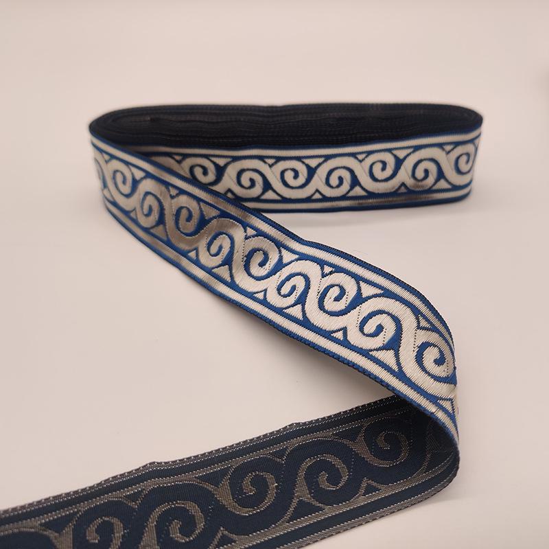 Ethnic Jacquard Lace Trims for Neckline, Cuffs, and Skirt Edging.