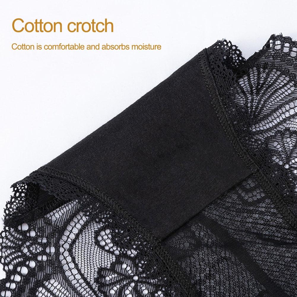 Transparent Breathable Women's Mesh Panties Bow Edge Body Sculpting