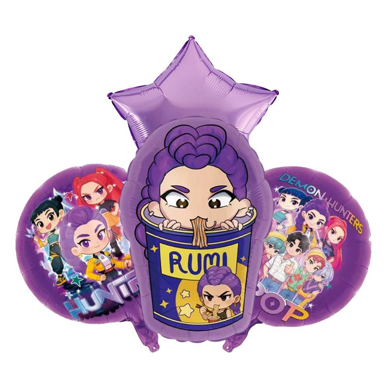 Kpop Demon Hunte Balony na imprezę Huntrix Balony na przyjęcie urodzinowe Akcesoria Dekoracja Anime Balony na imprezę tematyczną Zaopatrzenie