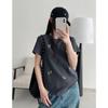 Women's Summer Slimming Round Neck Puppy Embroidery T-Shirt