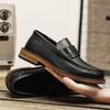 Fashion Genuine Leather Luxury Brand Men Loafers New Formal Dress Moccasins Comfy Men's Casual Shoes Slip On Boat Shoes Drive Flats Male