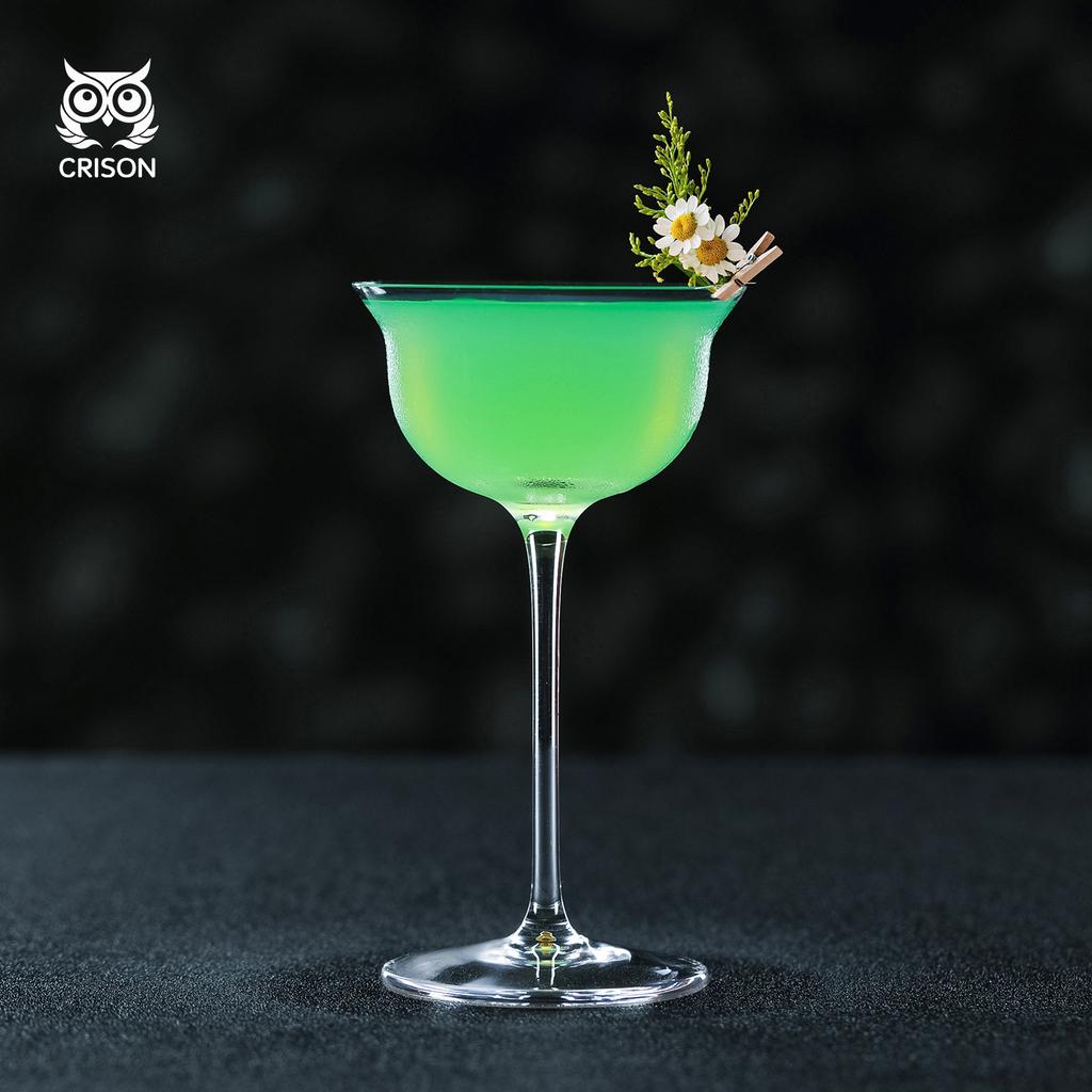 CT2202 CRISON Japanese Crystal Cocktail Glass Mixologist Drinkware Glassware Wedding Party Wine Glasses 128ml