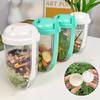 1pc, Salad Cup, Salad Meal Shaker Cup, Plastic Healthy Salad Container Wih Fork, Salad Dressing Holder, Salad Cup For Picnic Lunch Breakfast