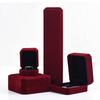 1Pc Red Velvet Box Jewelry Display Ring Box Pendant Necklace Gift Box Organizer Wedding Ring Storage Box Necklace Bracelet Box