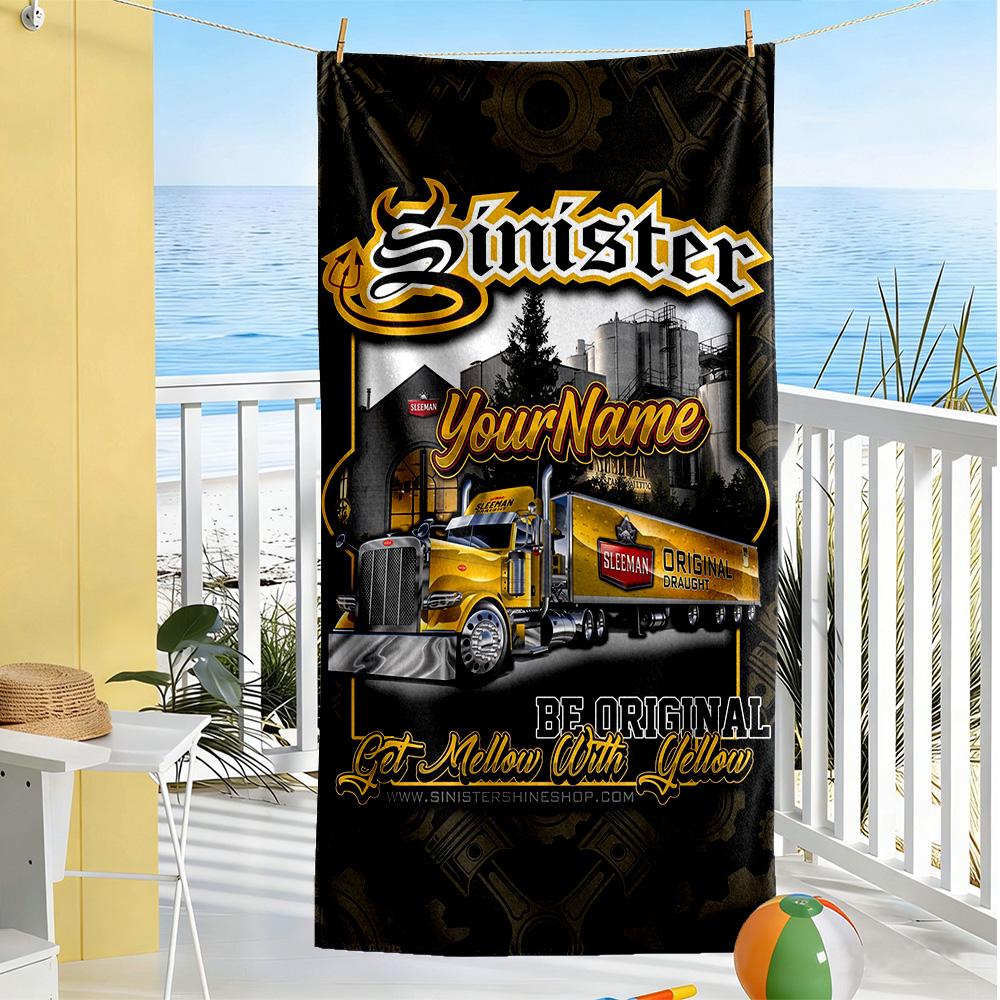 Kw Heavy Trucks Customize Your Name Beach Towel Quick-Dry Soft Microfiber