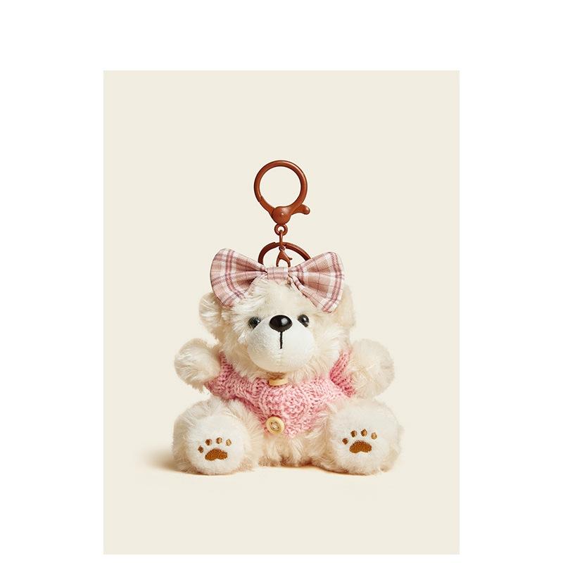 Cute Bag Female Pendant Baking Bear Niche High-End Plush Toy Doll Schoolbag Small Pendant Bag