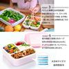 Claritte In Bento Leakproof Lunch Large Capacity Silicone Dishwasher and Microwave Safe [Made Japan] Box, Purple, Box, 800ml, Lid,
