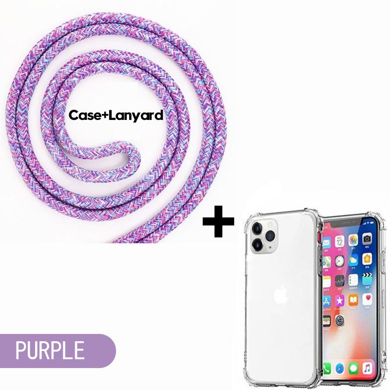 Shockproof Transparent Phone Case Crossbody Necklace Cord Lanyards With Rope For iPhone 16 Pro Max 15 14 Pro 7 8 X XR 13 12 11 Pro MAX