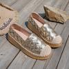 Fashion Women Shoes Ethnic Style Woven Shoes Ladies Fashion Breathable Flat Sole Casual Shoes for Women Zapatos De Mujer