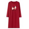 Pajamas Women's Spring and Autumn Pure Cotton Women's Long-sleeved Autumn Can Be Worn Outside Age-reducing Pajamas Women's Casual and Comfortable