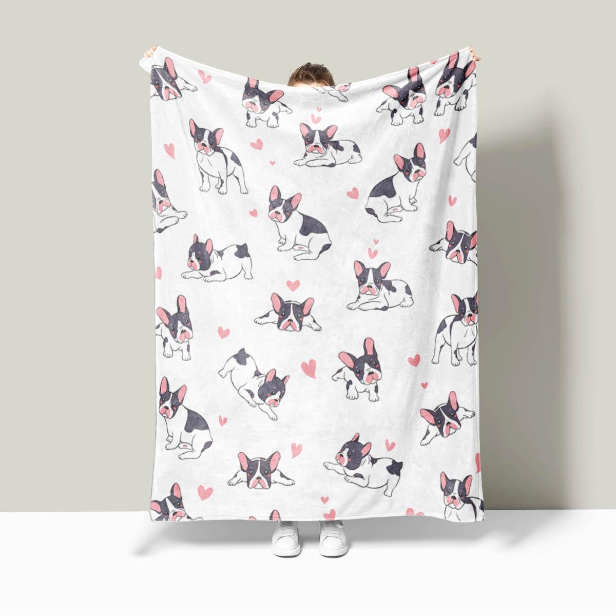 

1 piece of double-sided flannel dog blanket, digital printed sofa air conditioning cover blanket for sausages, dogs, and dogs 100x150cm