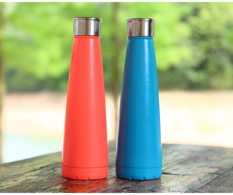 Amazon, the new Coke bottle thermos cup, Pyramid second-generation thermos cup, stainless steel outdoor sports water bottle