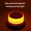 Solar Powered Vehicle Emergency Light High Brightness LEDs Warning Light Waterproof Design Magnetic Mount 2 Light Modes