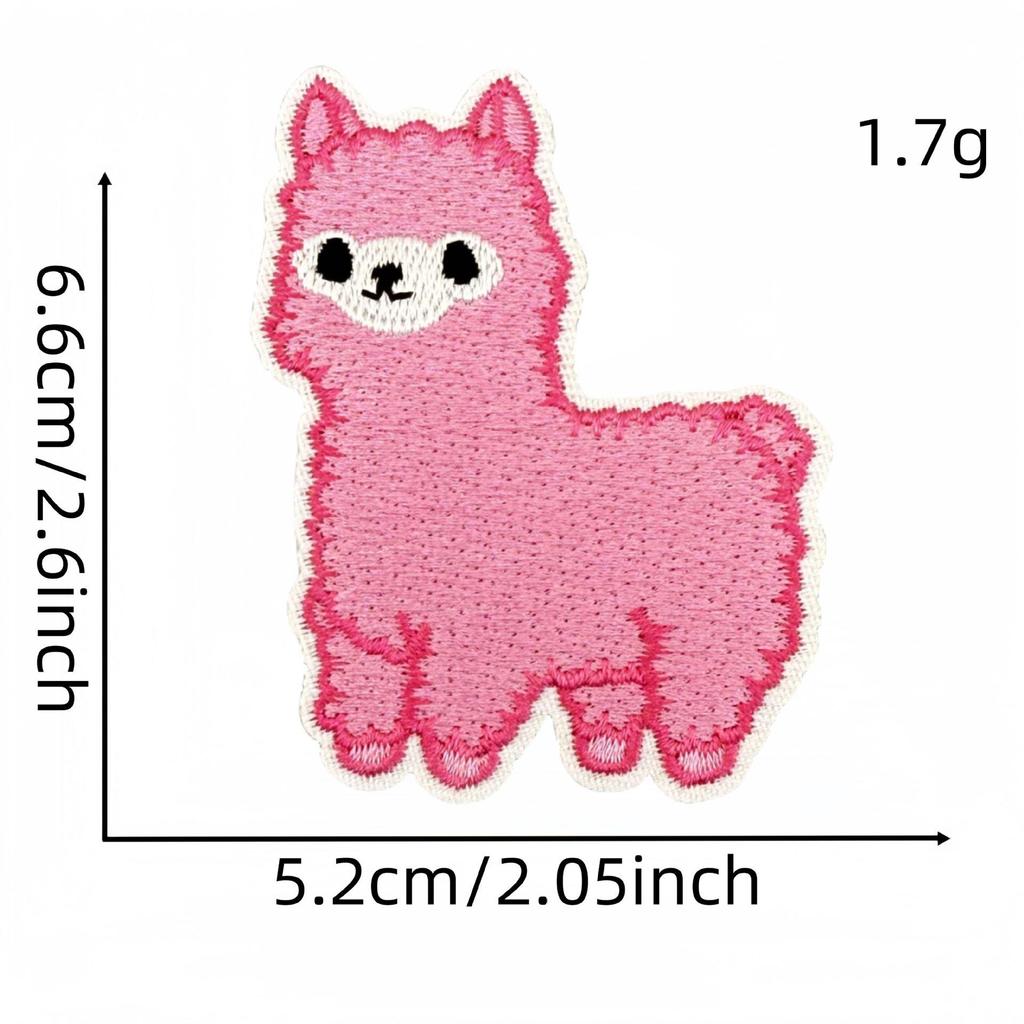 Cartoon Pink Series Embroidered Patch Bowknot Flower Applique Clothing Accessories with Hot Melt Adhesive