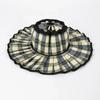 Y2K Parent-Child Summer Reversible Pleated Sun Hats for Women Casual Straw Hat Outdoor Beach Shade Straps Lady Gorras Para Mujer