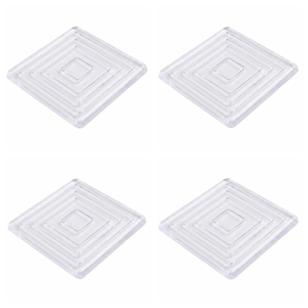 4Pcs Self Adhesive Silent Table Foot Mat Transparent Sofa Chair Foot Fixed Pads  Sofa Corner