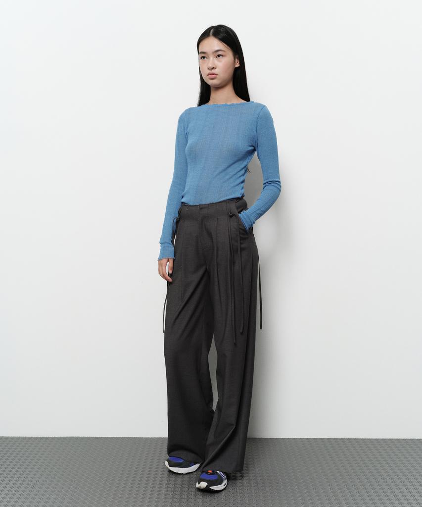 Daiaegeuneol Ribbed See Through Knit (Blue)