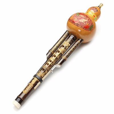 Chinese Handmade Hulusi Gourd Cucurbit Flute Ethnic Musical Instrument C Key Bb Tone for Beginner