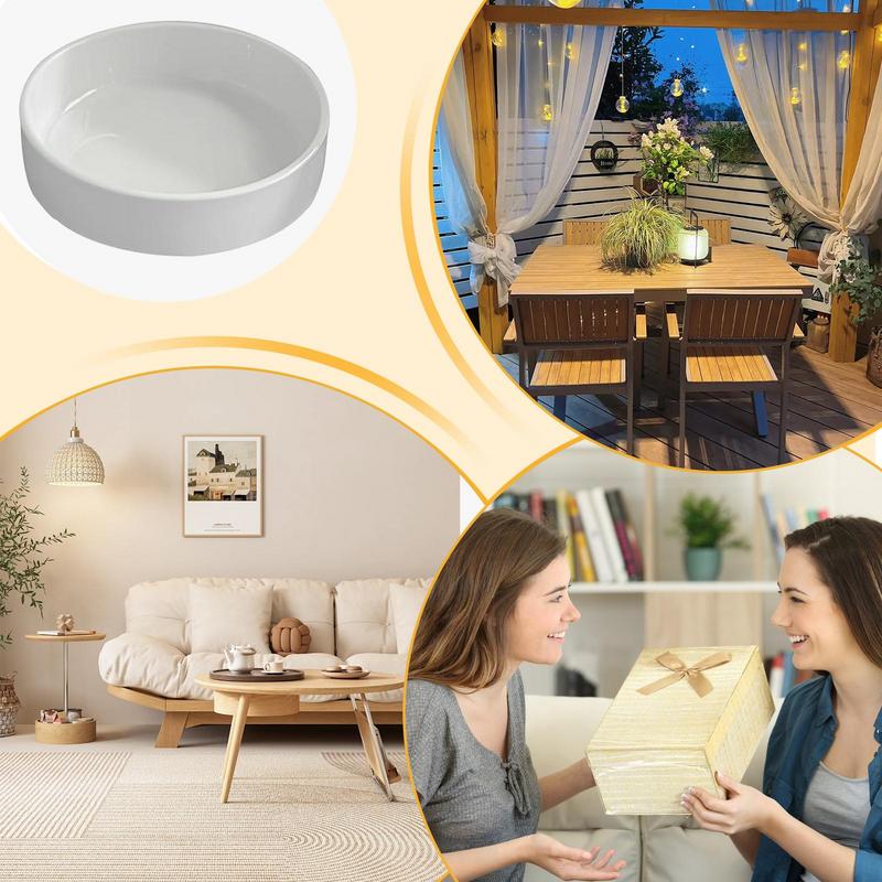 Brazilian Wood Pallet White ABS White Ceramic Tray For Hydroponic Plant Plant Pot Base Brazilian Wood Tray Jewelry Tray Dish