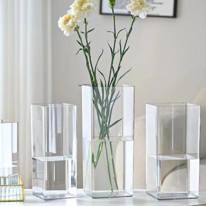 Clear Acrylic Vases Decorative Flower Vases for Centerpieces Party Wedding Home Decors None Breakable Plastic Vases