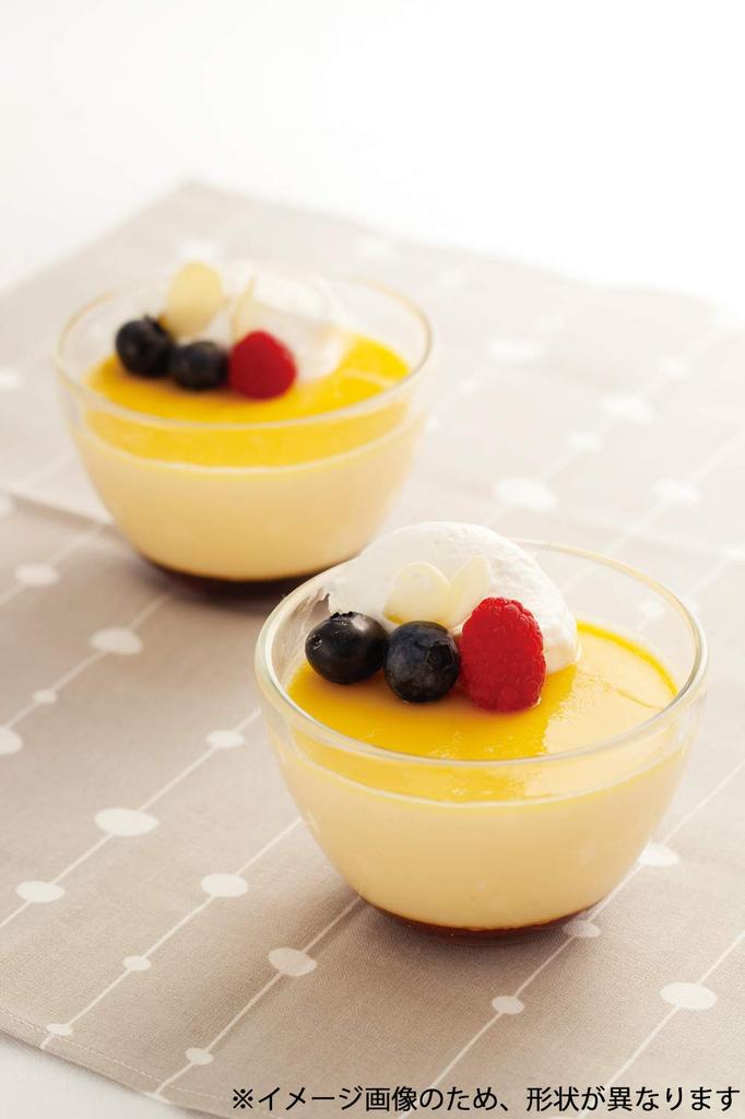 iwaki Glass Fruit Dessert 300ml x KBT945 Heat-Resistant Cups, 6-Pack,