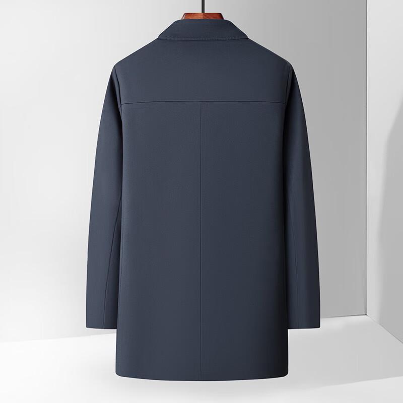 ROMON Men's Mid-Length Business Trench Coat