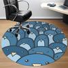 1pc Penguin Pattern Office Round Area Rug, Indoor Mat Suitable ForOffice, Under Office Chairs Bedroom Living Room Home Decor, Room Deco,  n64