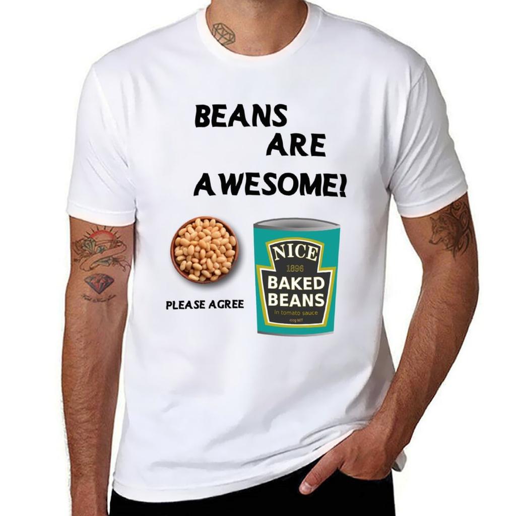 Bean Club Tshirt Simple Solid Color Crew Neck Tee