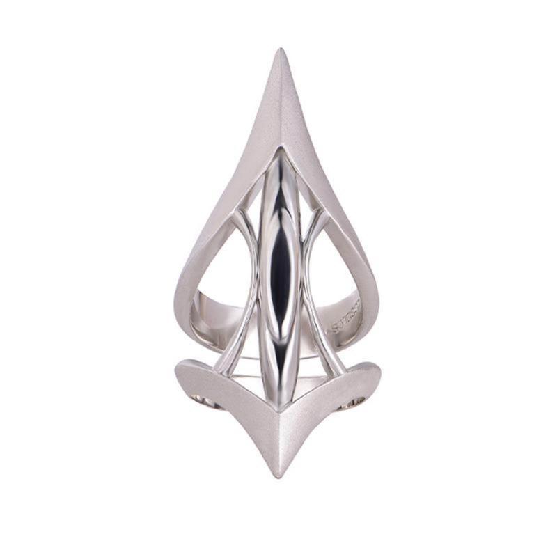 

Scepter Hollow Barbed Fangs Ring for Women Gold Silver Rings Fashion Novel Niche High-grade Sense Open Finger Ring 1