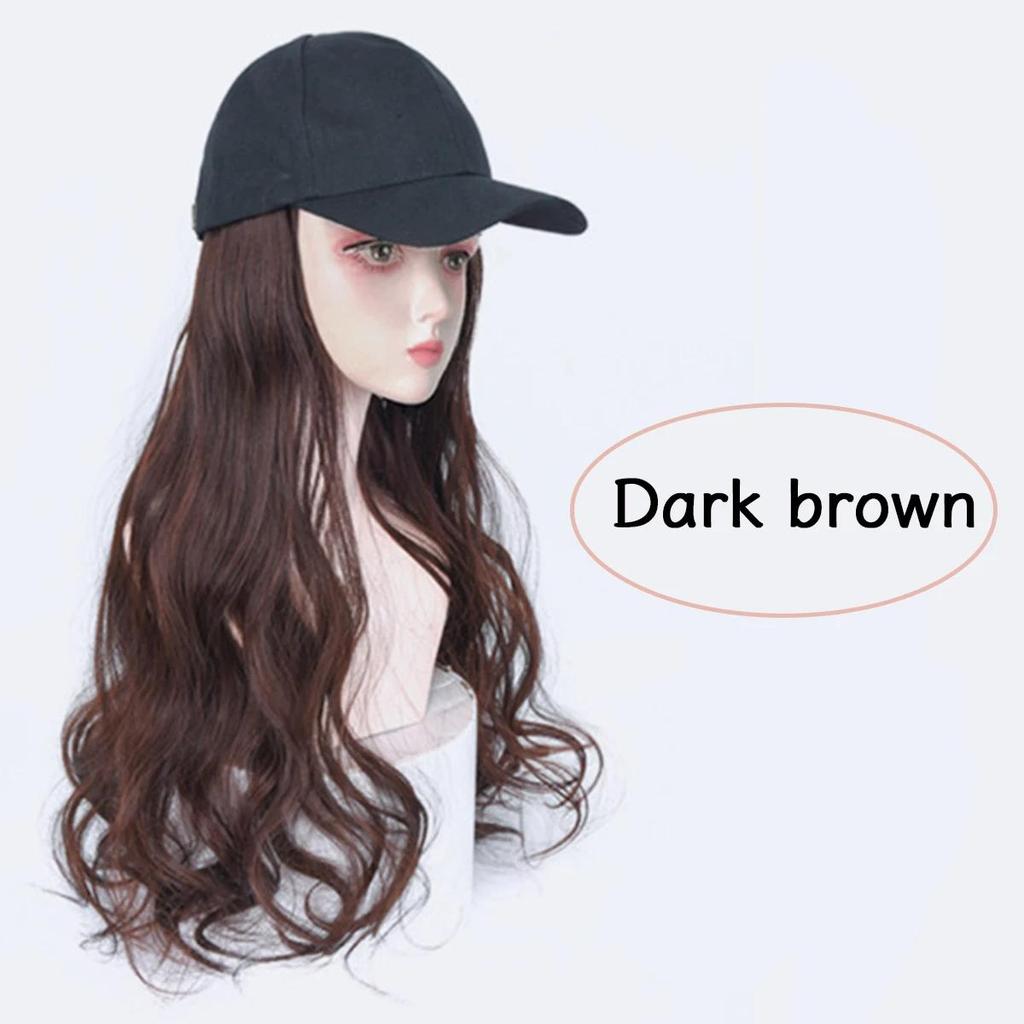 Wig Hat One Piece Women's Large Wavy Long Curly Hair Duckbill Cap Baseball Cap Synthetic Fiber Wig Baseball Cap KTB