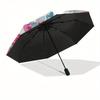 1pc Floral Owl Circular Design Umbrella with Plastic Handle,Suitable for All Seasons Home Travel Outdoor UmbrellaB1908