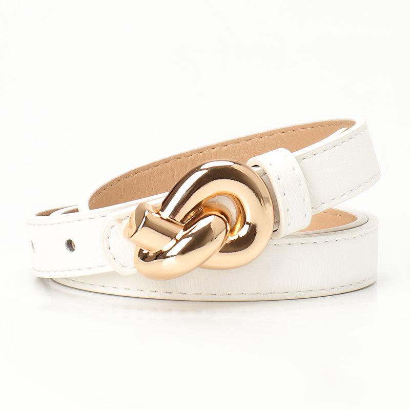 Casual Smooth Buckle Women'S Belt, Simple Style Decorative Casual Pants Belt Women